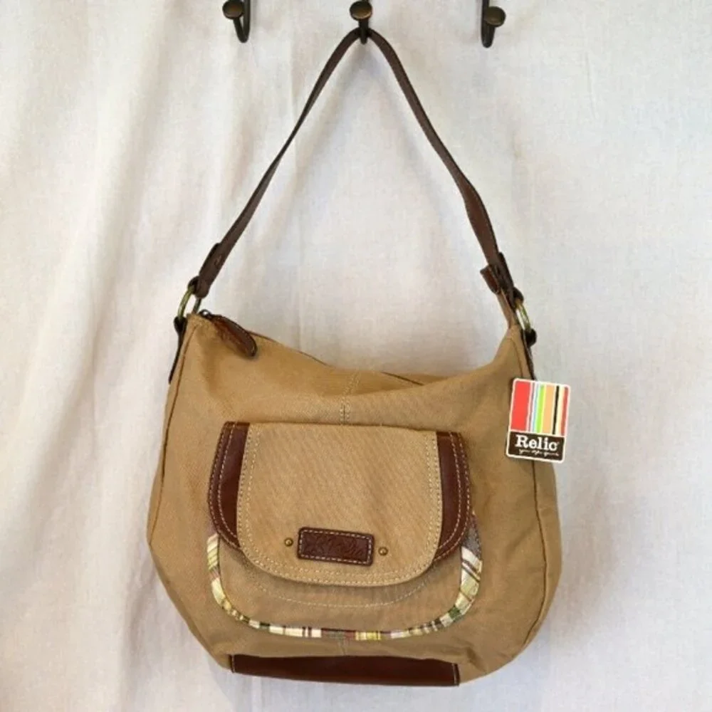 Relic Brown Boho Shoulder Bag NWT Sydney hobo khaki